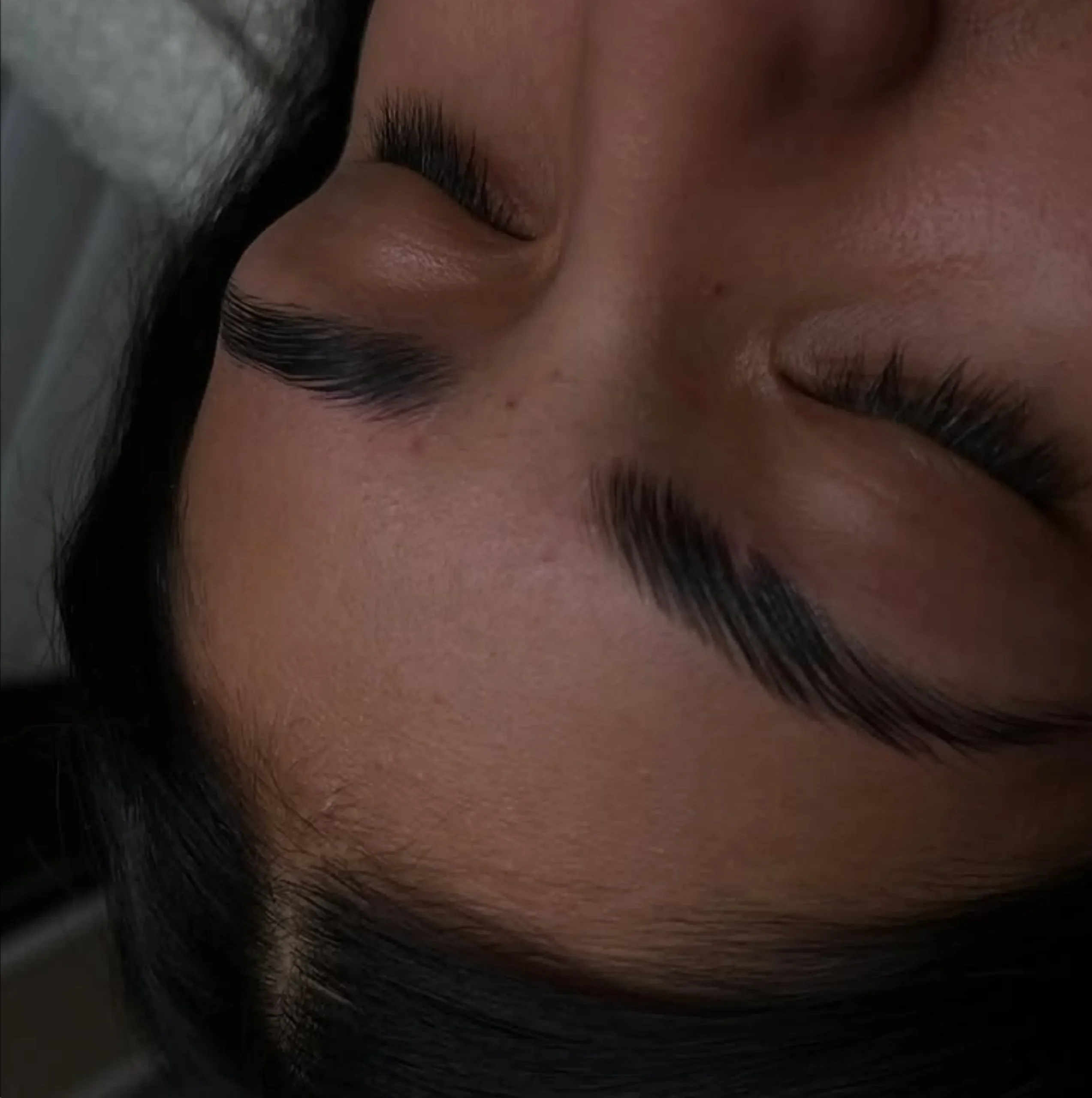 powder brows and brow hair